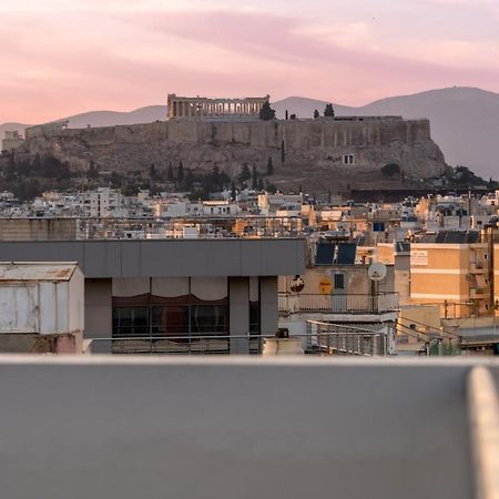 Ferienwohnung Sunny Penthouse W/ Acropolis View Next To Metro Athen Exterior foto