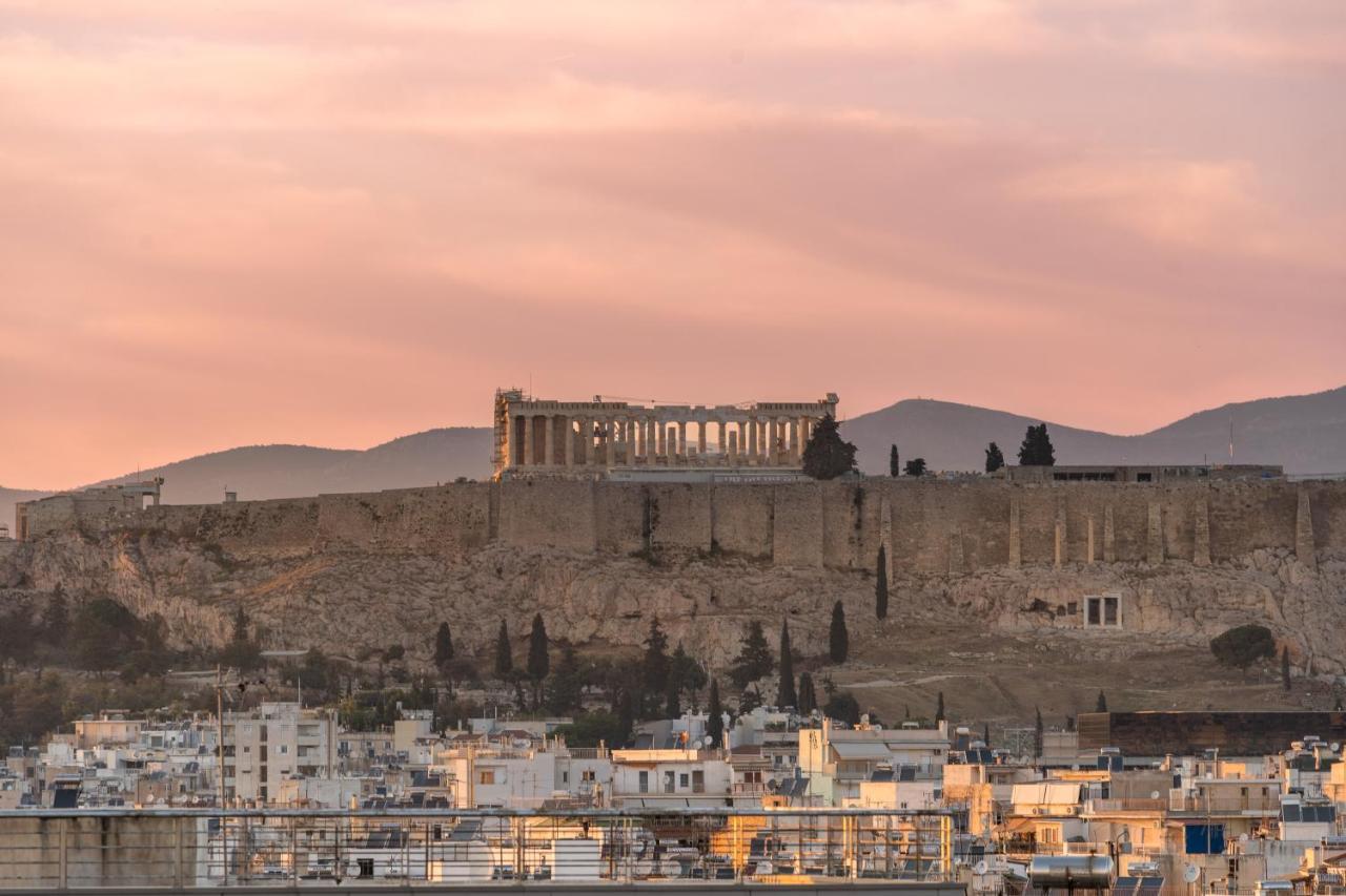 Ferienwohnung Sunny Penthouse W/ Acropolis View Next To Metro Athen Exterior foto